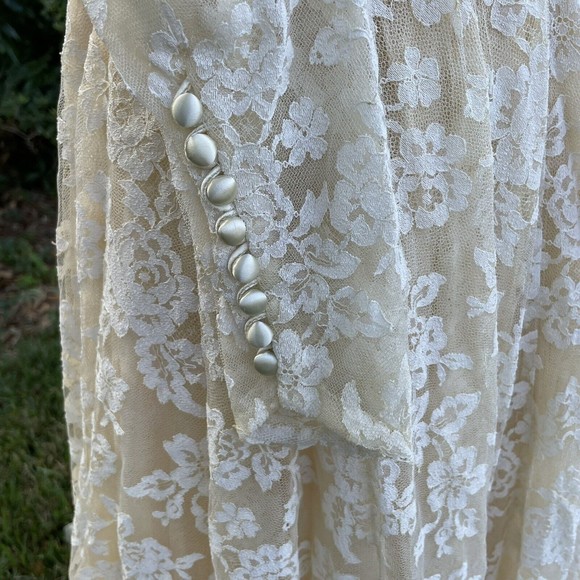 Vintage Marshall Fields & Co Wedding Dress The Brides Room 1950s Lace Tulle - Picture 4 of 11